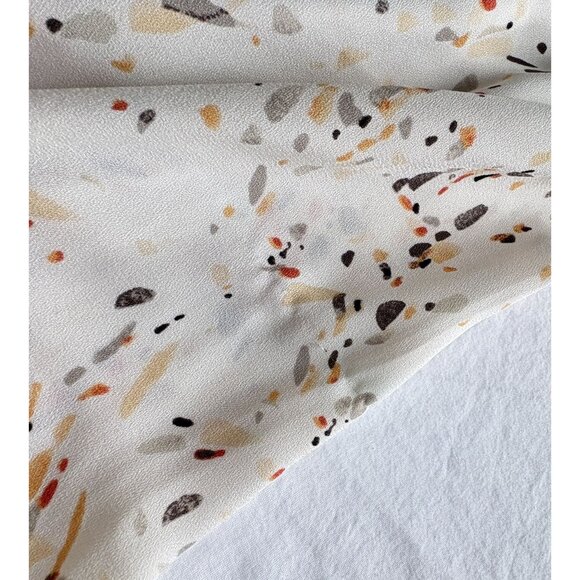 A New Day Womens XXL Peasant Blouse Ruffle Neck Long Sleeve Abstract Print - Picture 4 of 10